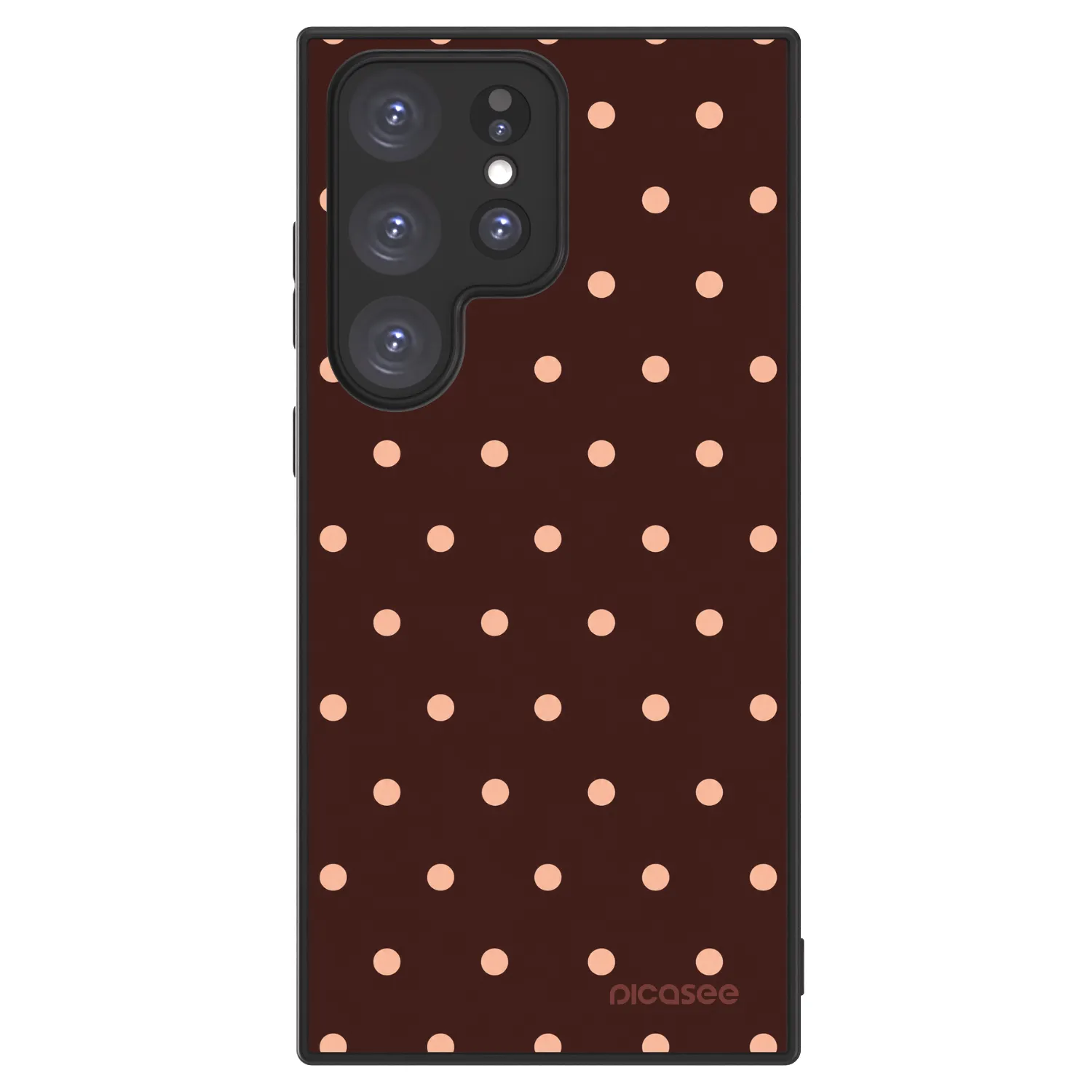 Picasee ULTIMATE CASE PowerShare für Samsung Galaxy S23 Ultra 5G - Peach Dots & Chocolate