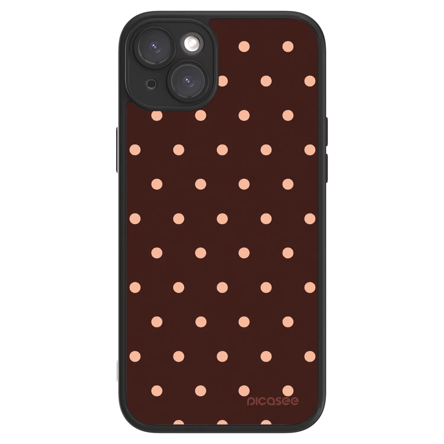 Picasee ULTIMATE CASE MagSafe für Apple iPhone 15 Plus - Peach Dots & Chocolate