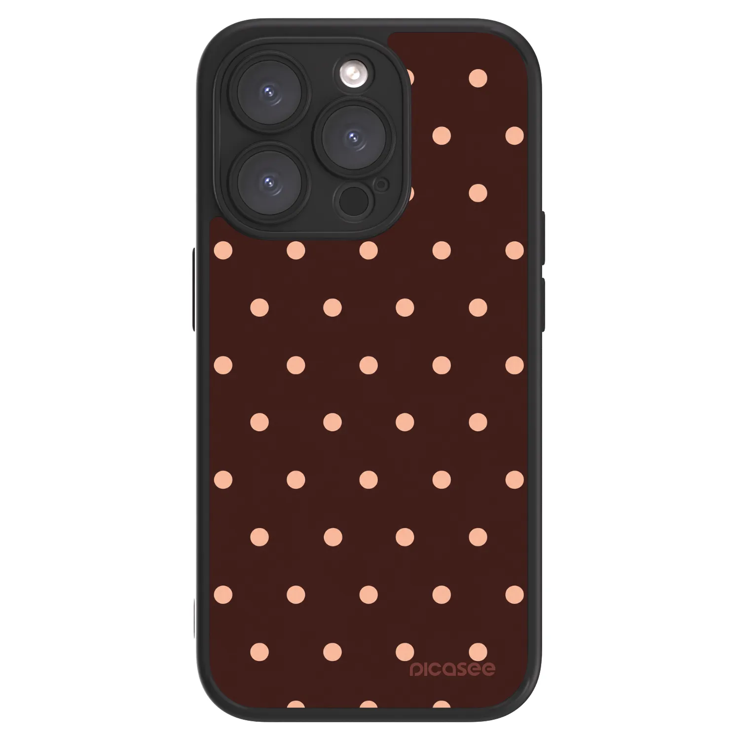 Picasee ULTIMATE CASE für Apple iPhone 15 Pro - Peach Dots & Chocolate