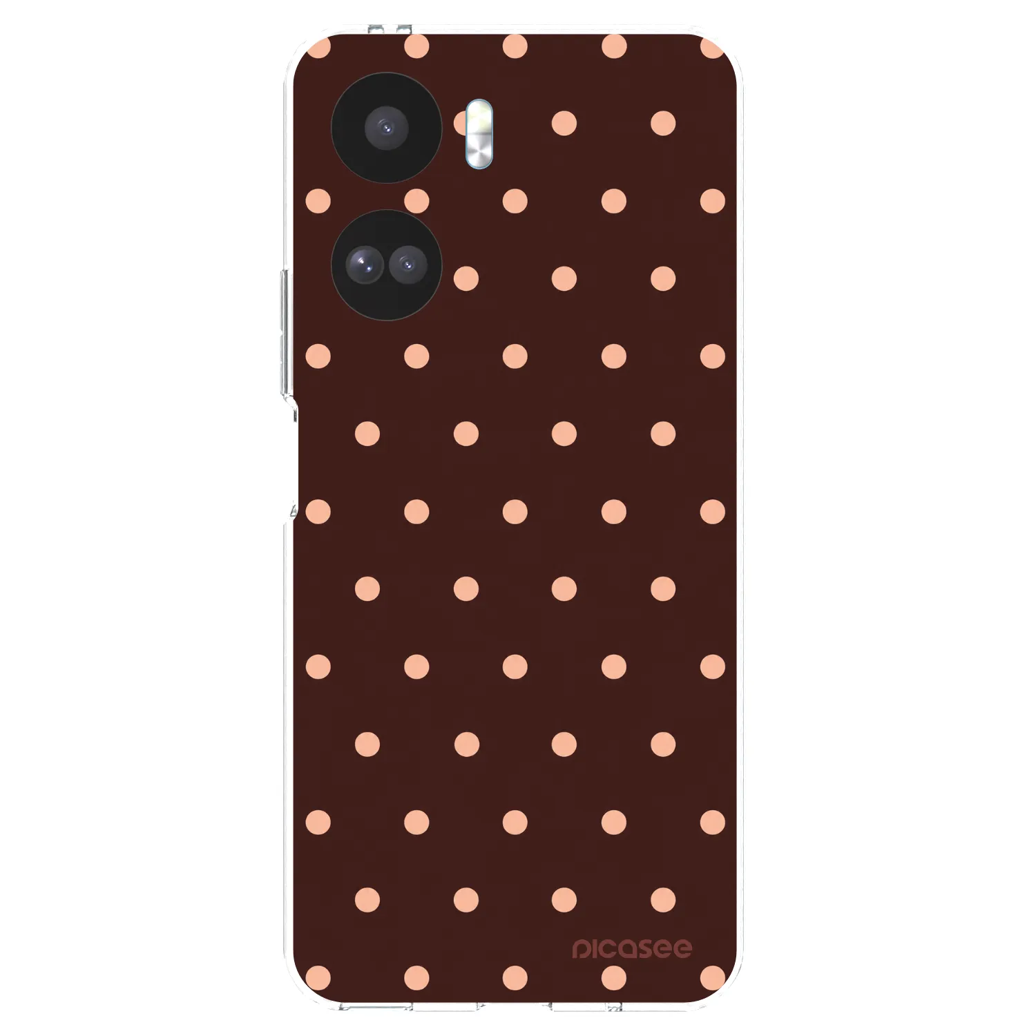 Picasee Honor 90 Lite 5G Hülle - Transparentes Silikon - Peach Dots & Chocolate