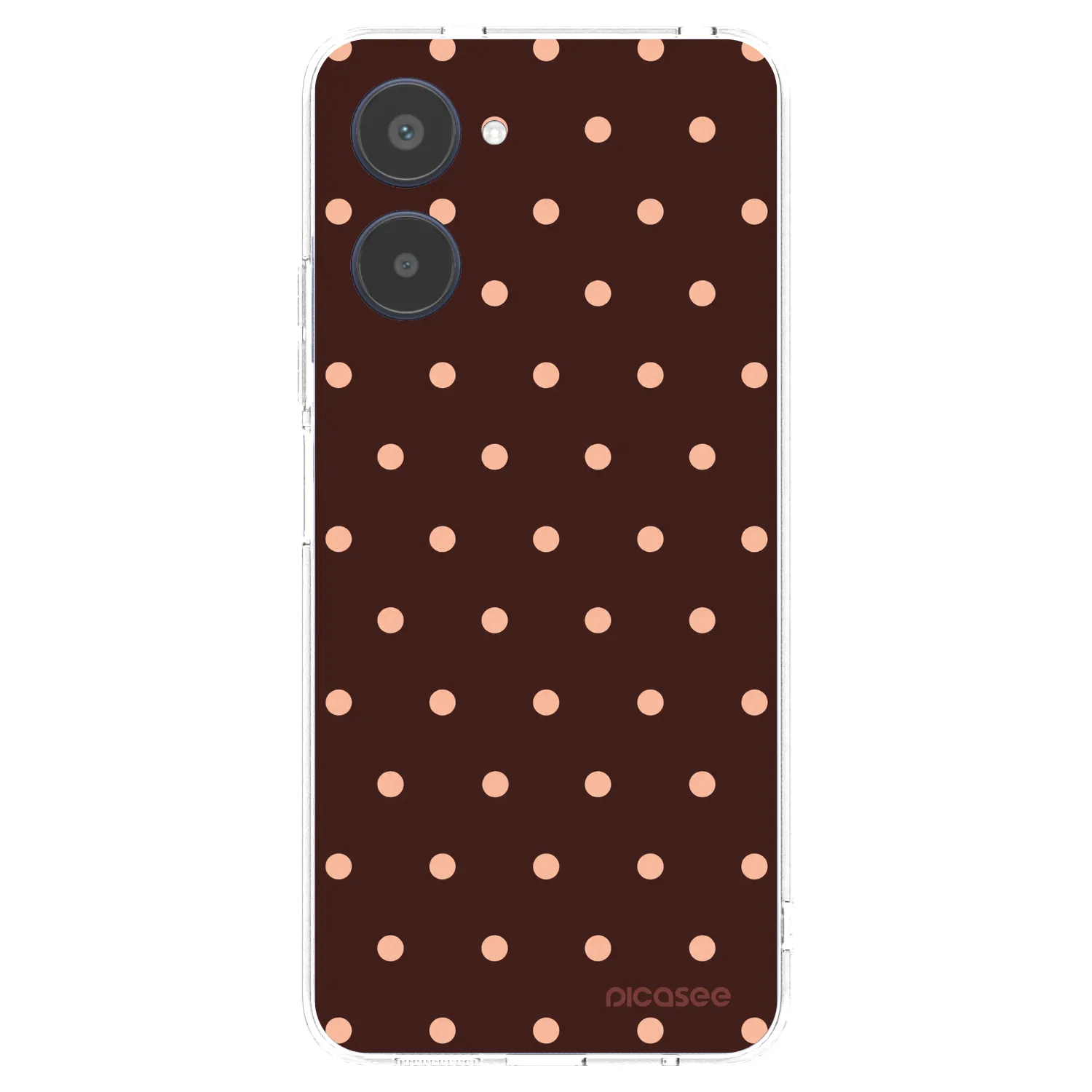 Picasee Realme 10 4G Hülle - Transparentes Silikon - Peach Dots & Chocolate