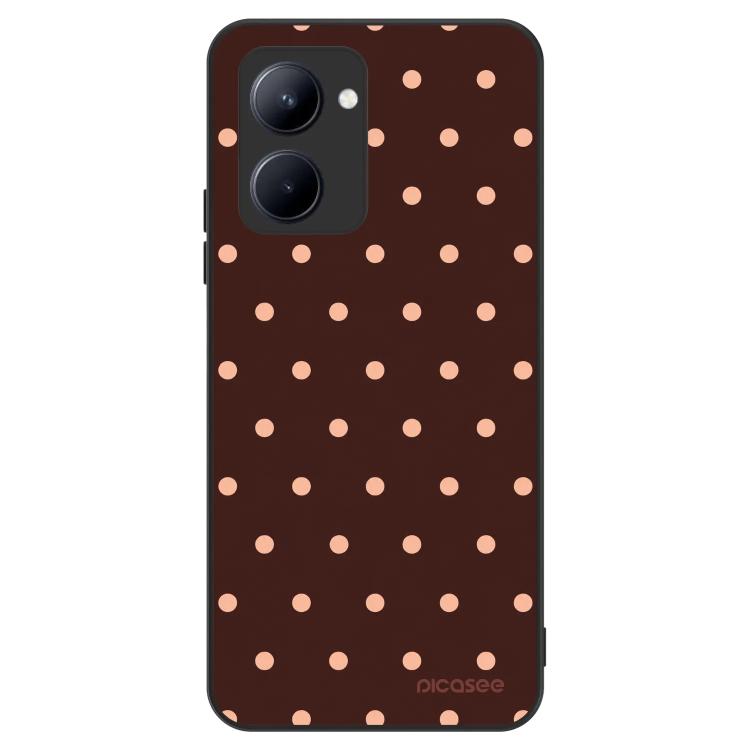 Picasee ULTIMATE CASE für Realme C33 (2023) - Peach Dots & Chocolate