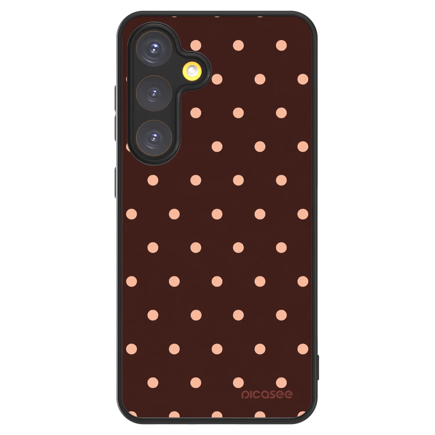 Picasee ULTIMATE CASE für Samsung Galaxy S24 S921B 5G - Peach Dots & Chocolate