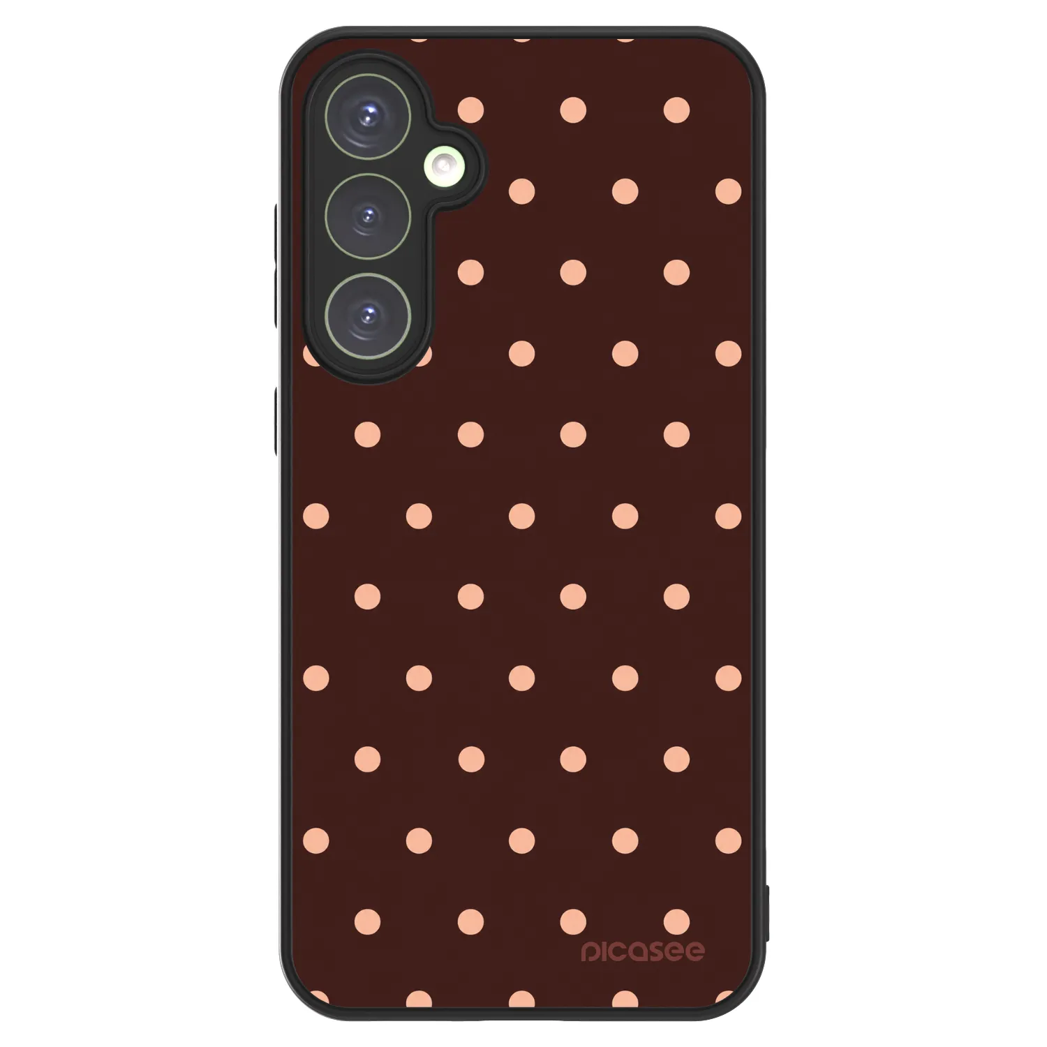 Picasee ULTIMATE CASE PowerShare für Samsung Galaxy S23 FE S711B - Peach Dots & Chocolate