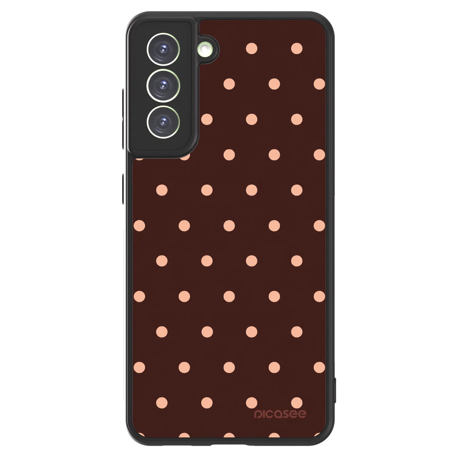 Picasee ULTIMATE CASE PowerShare für Samsung Galaxy S21 FE 5G - Peach Dots & Chocolate