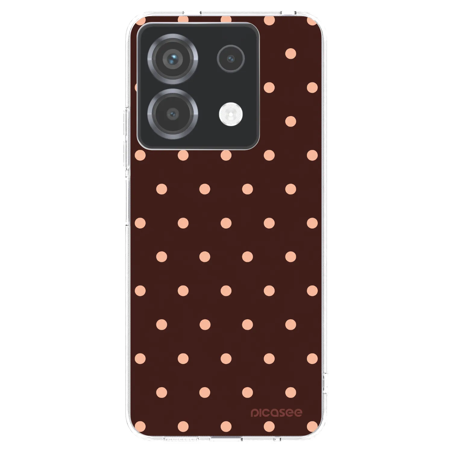 Picasee Xiaomi Poco X6 Hülle - Transparentes Silikon - Peach Dots & Chocolate