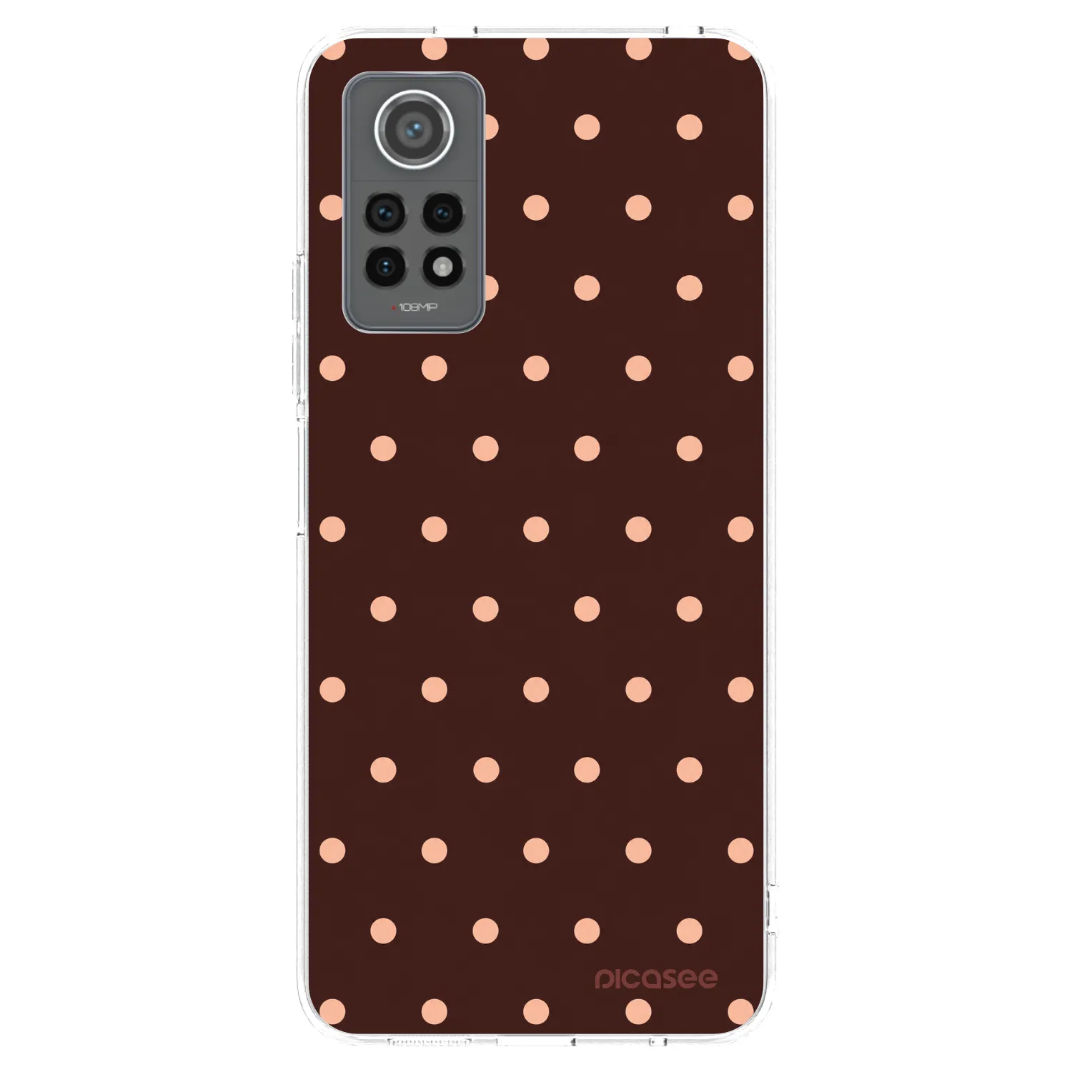 Picasee Xiaomi Redmi Note 12 Pro 4G Hülle - Transparentes Silikon - Peach Dots & Chocolate