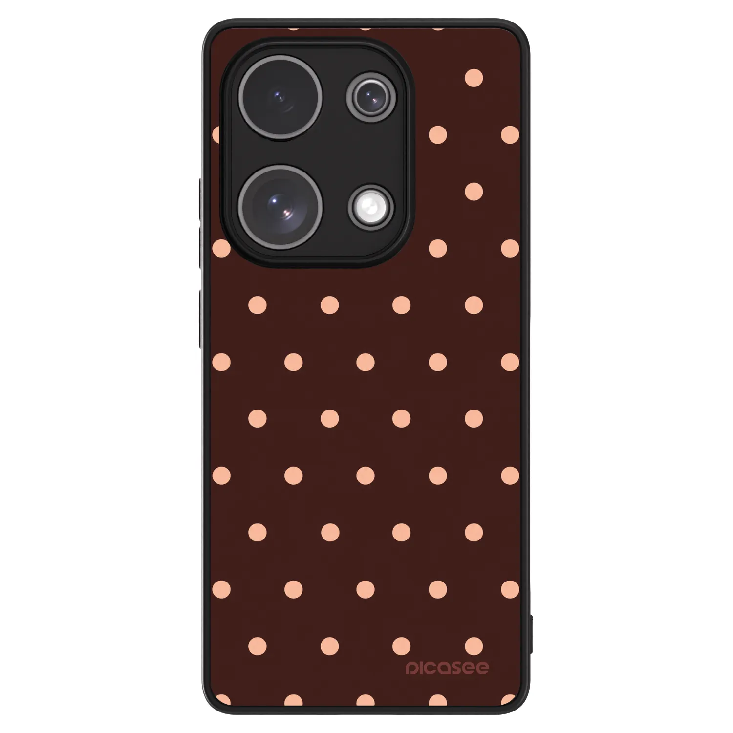 Picasee ULTIMATE CASE für Xiaomi Redmi Note 13 Pro 4G - Peach Dots & Chocolate