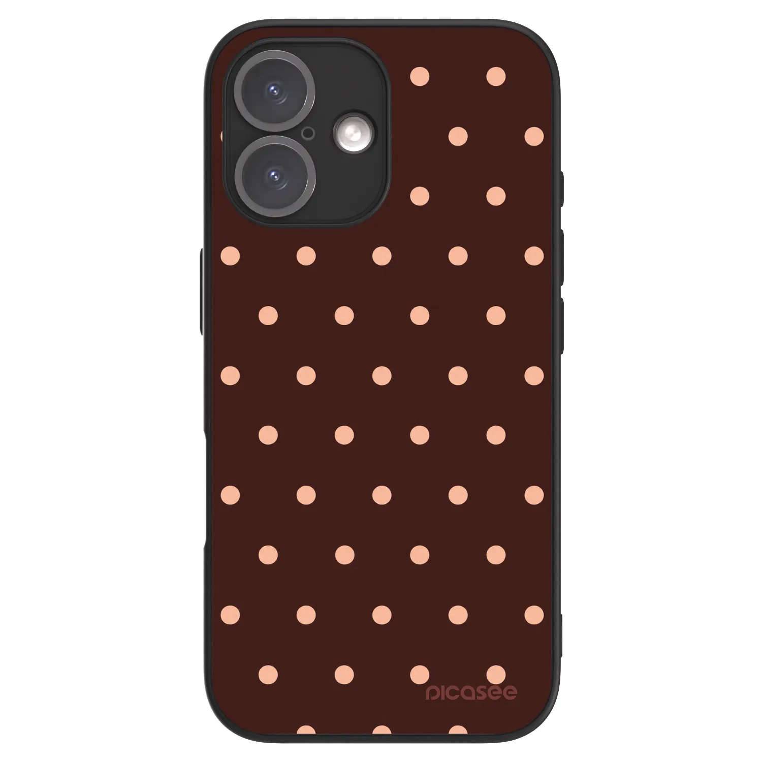 Picasee ULTIMATE CASE für Apple iPhone 16 - Peach Dots & Chocolate
