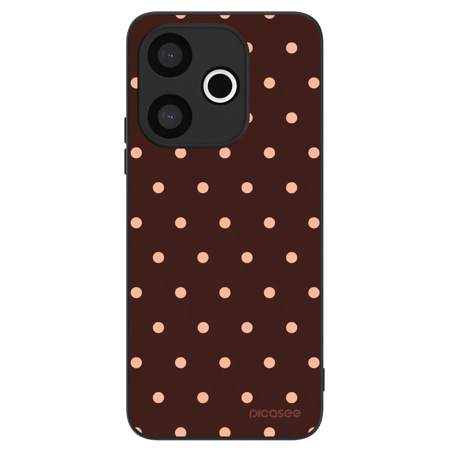 Picasee ULTIMATE CASE für Xiaomi Redmi 13 4G - Peach Dots & Chocolate