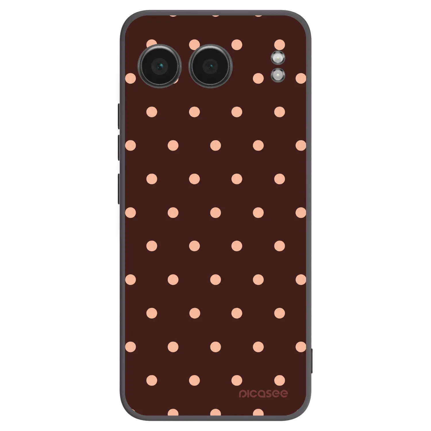 Picasee OnePlus Nord 4 Hülle - Schwarzes Silikon - Peach Dots & Chocolate