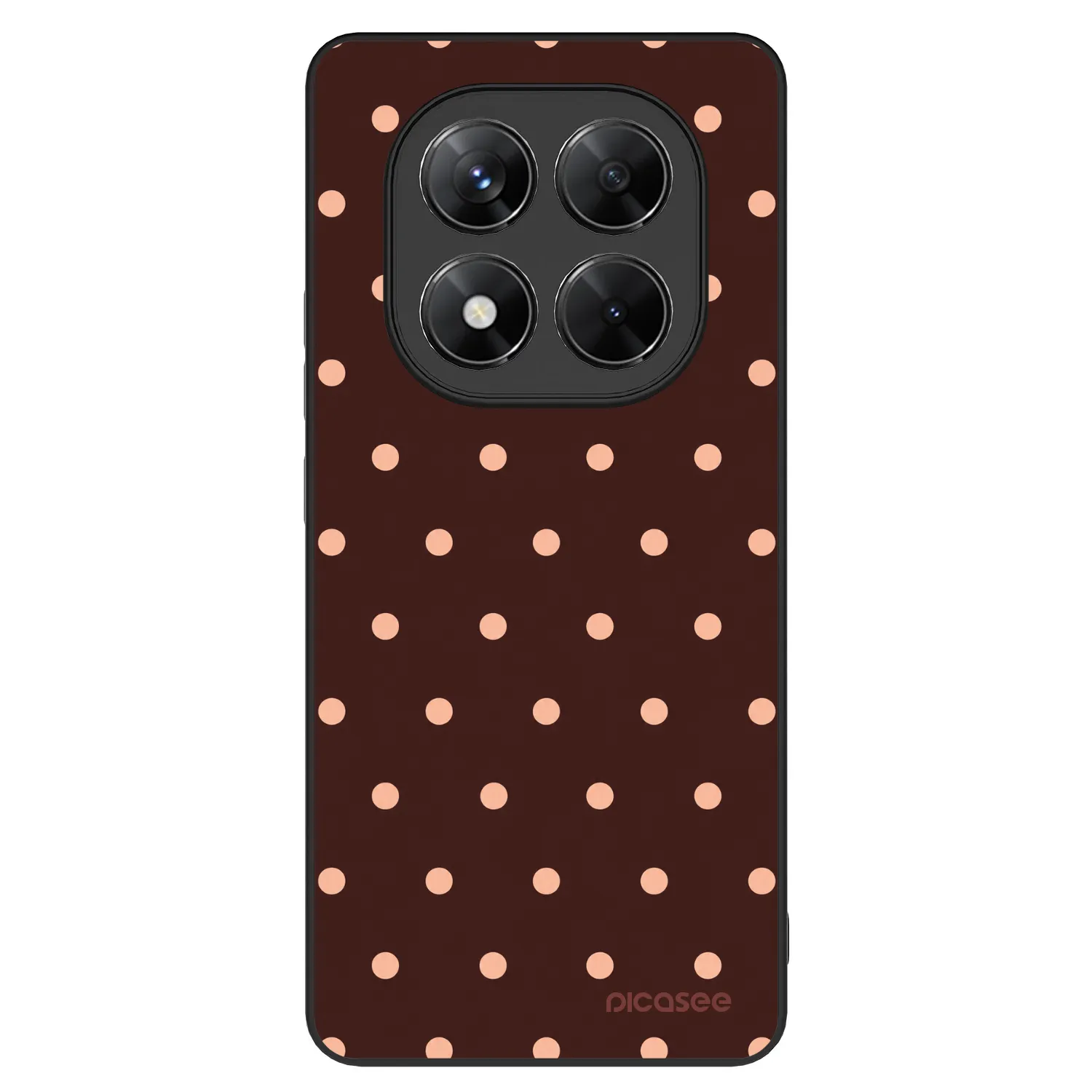 Picasee ULTIMATE CASE für Xiaomi Redmi Note 14 Pro 5G - Peach Dots & Chocolate