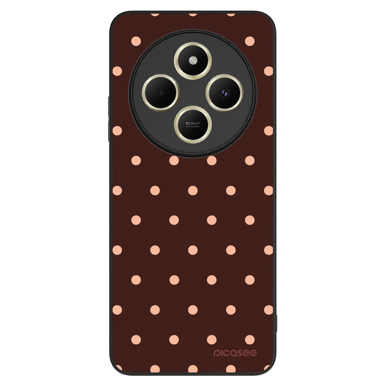 Picasee ULTIMATE CASE für Xiaomi Redmi 14C - Peach Dots & Chocolate