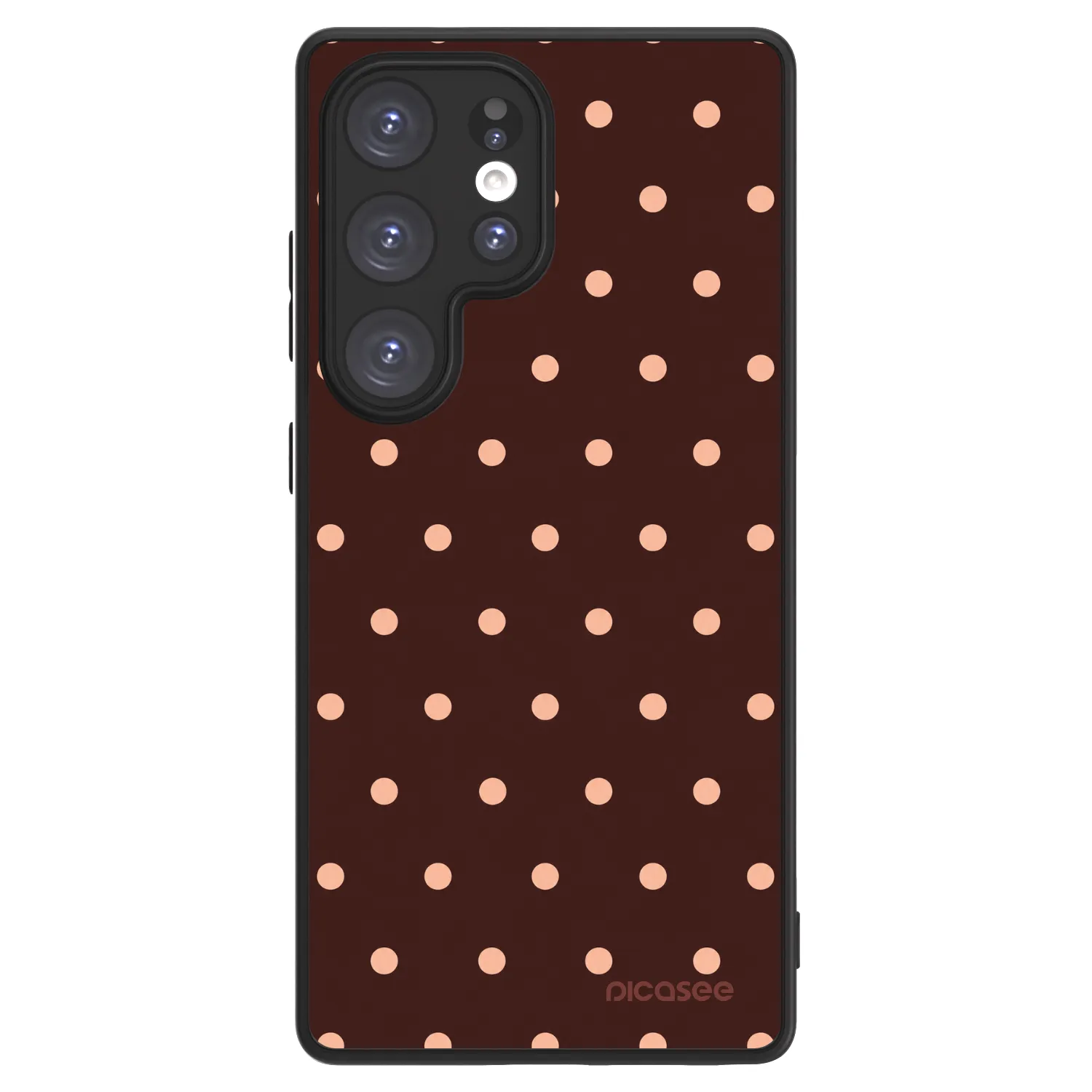 Picasee ULTIMATE CASE PowerShare für Samsung Galaxy S25 Ultra 5G - Peach Dots & Chocolate