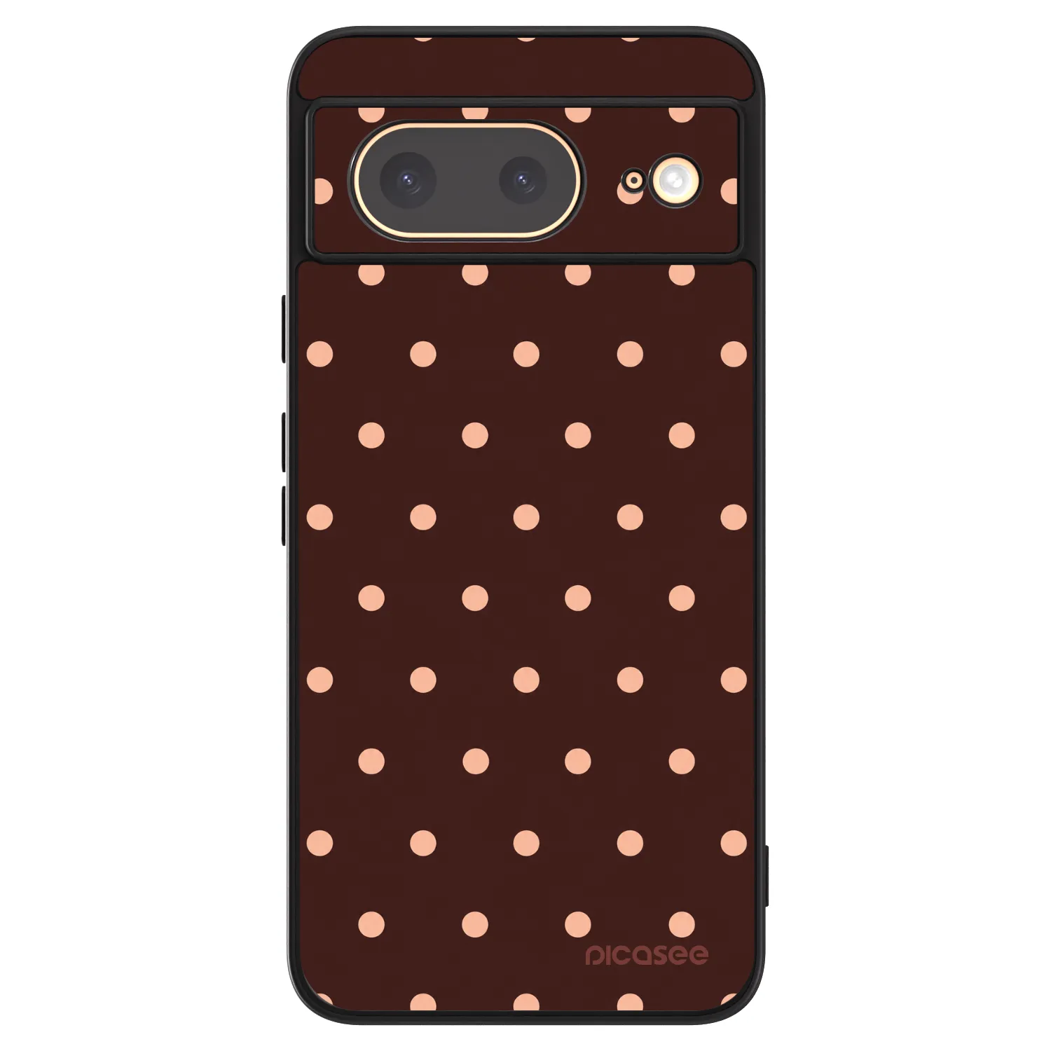 Picasee ULTIMATE CASE für Google Pixel 8 - Peach Dots & Chocolate