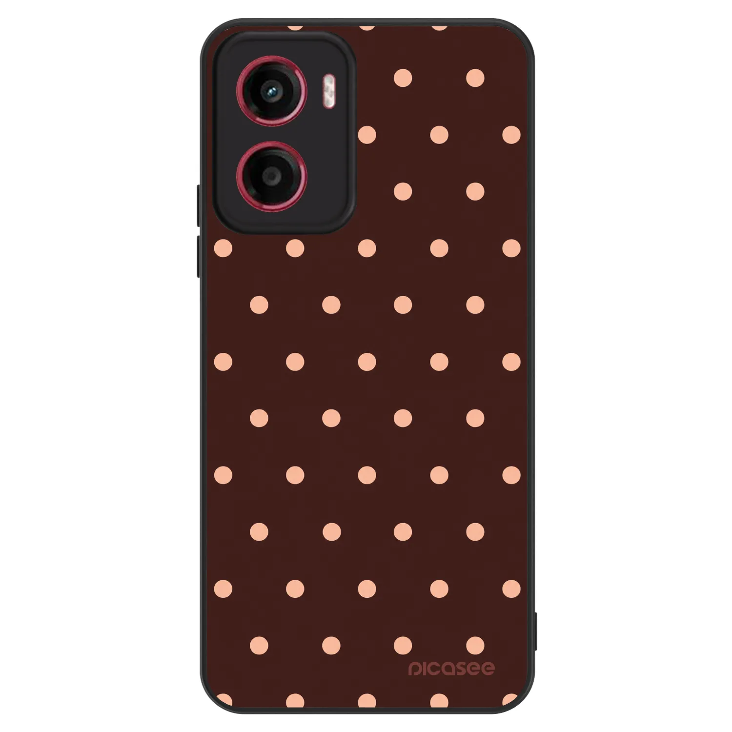 Picasee ULTIMATE CASE für Motorola Moto G05 - Peach Dots & Chocolate