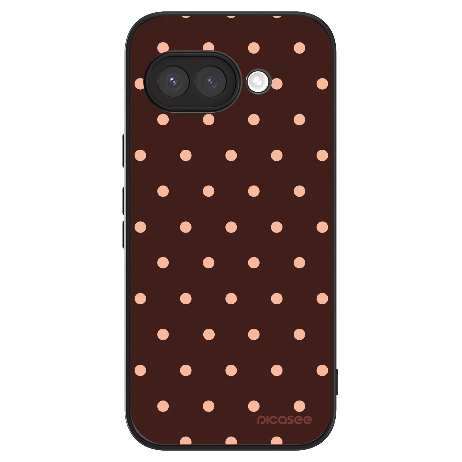 Picasee ULTIMATE CASE für Google Pixel 9a - Peach Dots & Chocolate