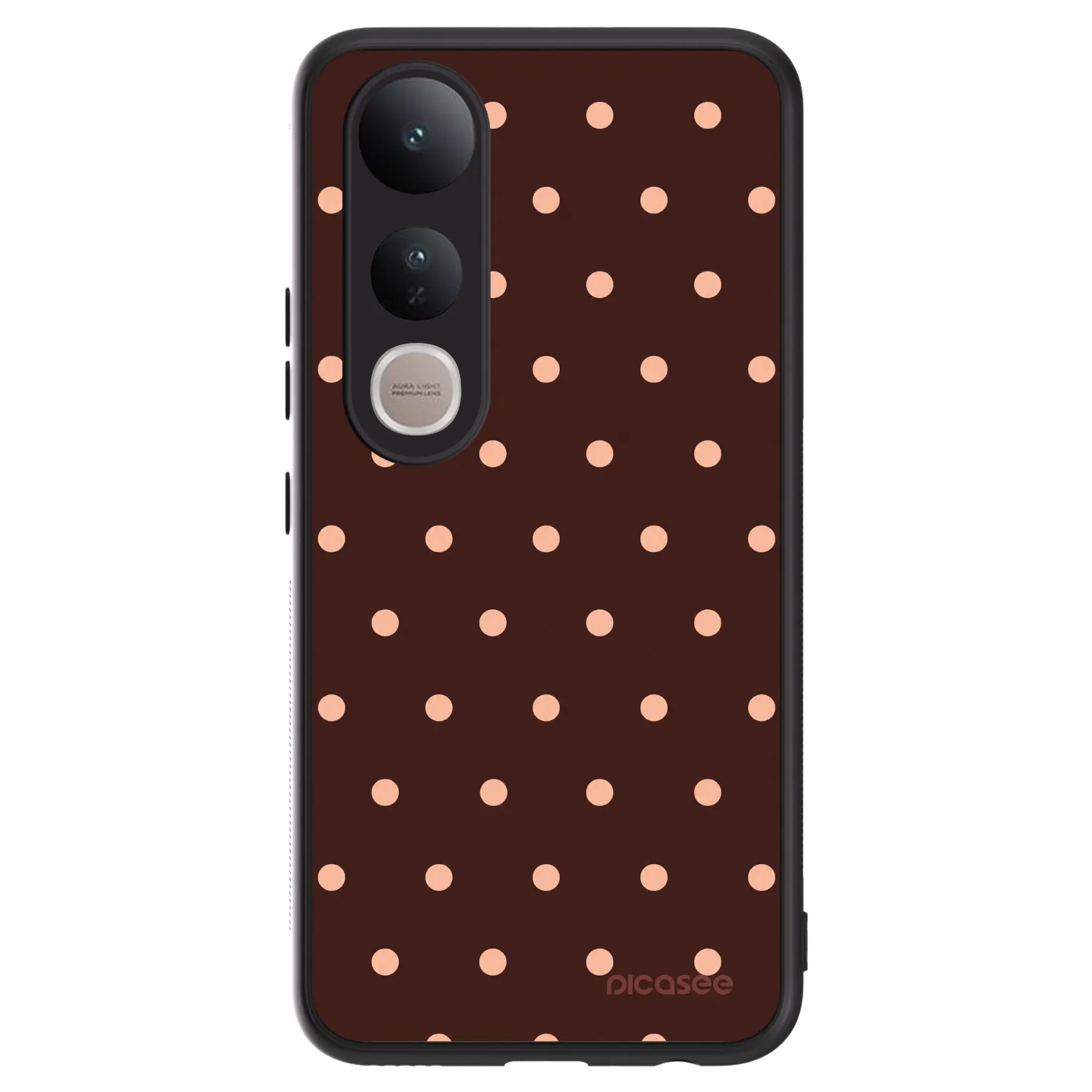 Picasee ULTIMATE CASE für Vivo V50 Lite 5G - Peach Dots & Chocolate