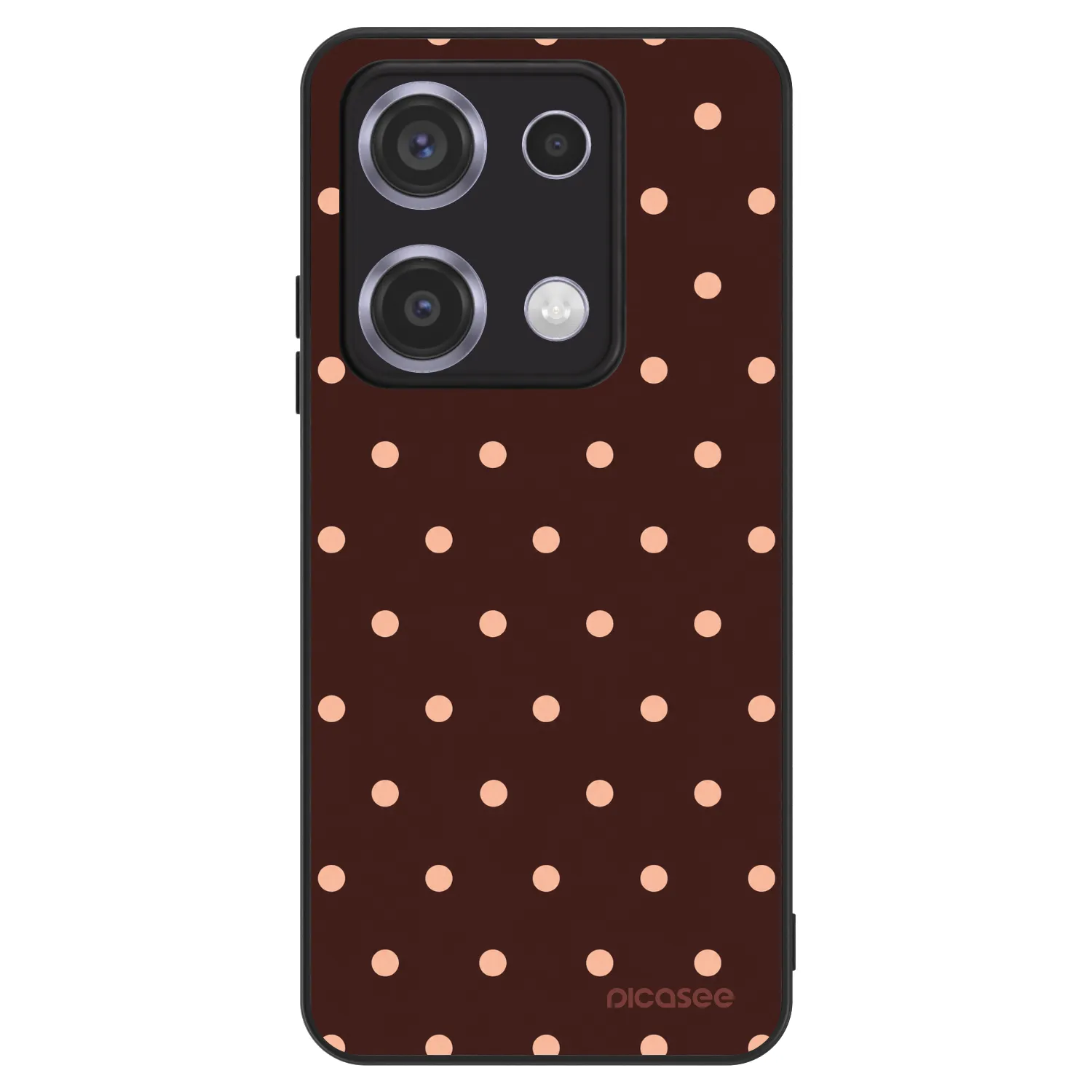 Picasee ULTIMATE CASE für Xiaomi Redmi Note 14S - Peach Dots & Chocolate