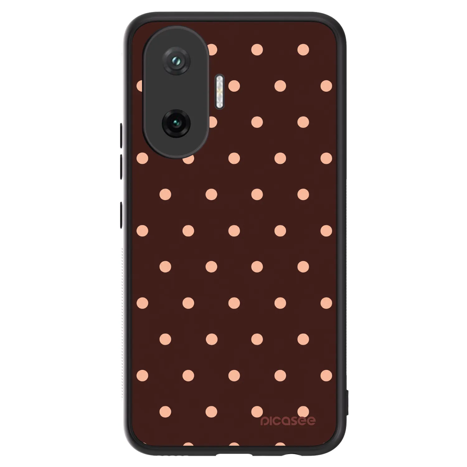 Picasee ULTIMATE CASE für Xiaomi Poco F7 5G - Peach Dots & Chocolate