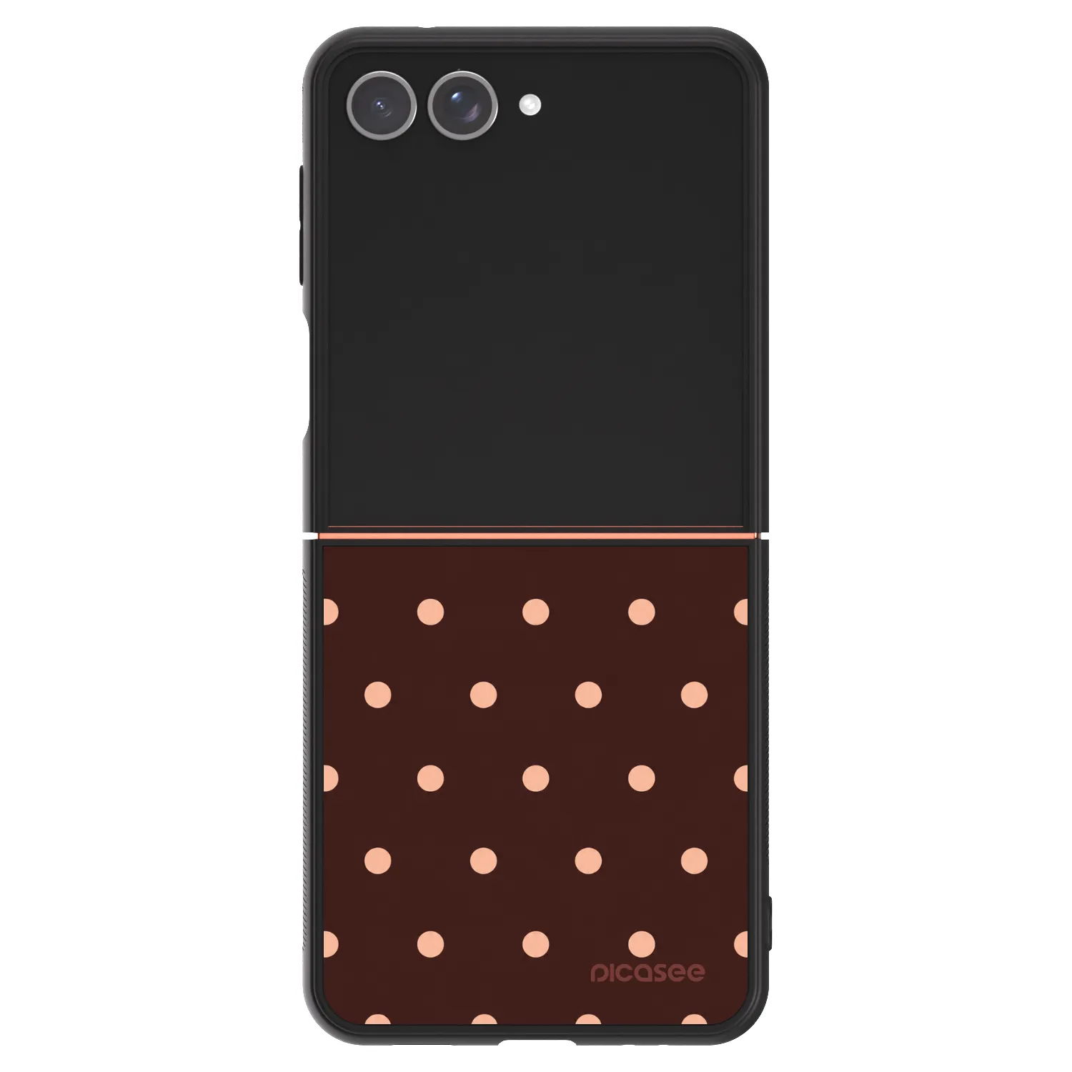 Picasee ULTIMATE CASE für Samsung Galaxy Z Flip7 5G - Peach Dots & Chocolate