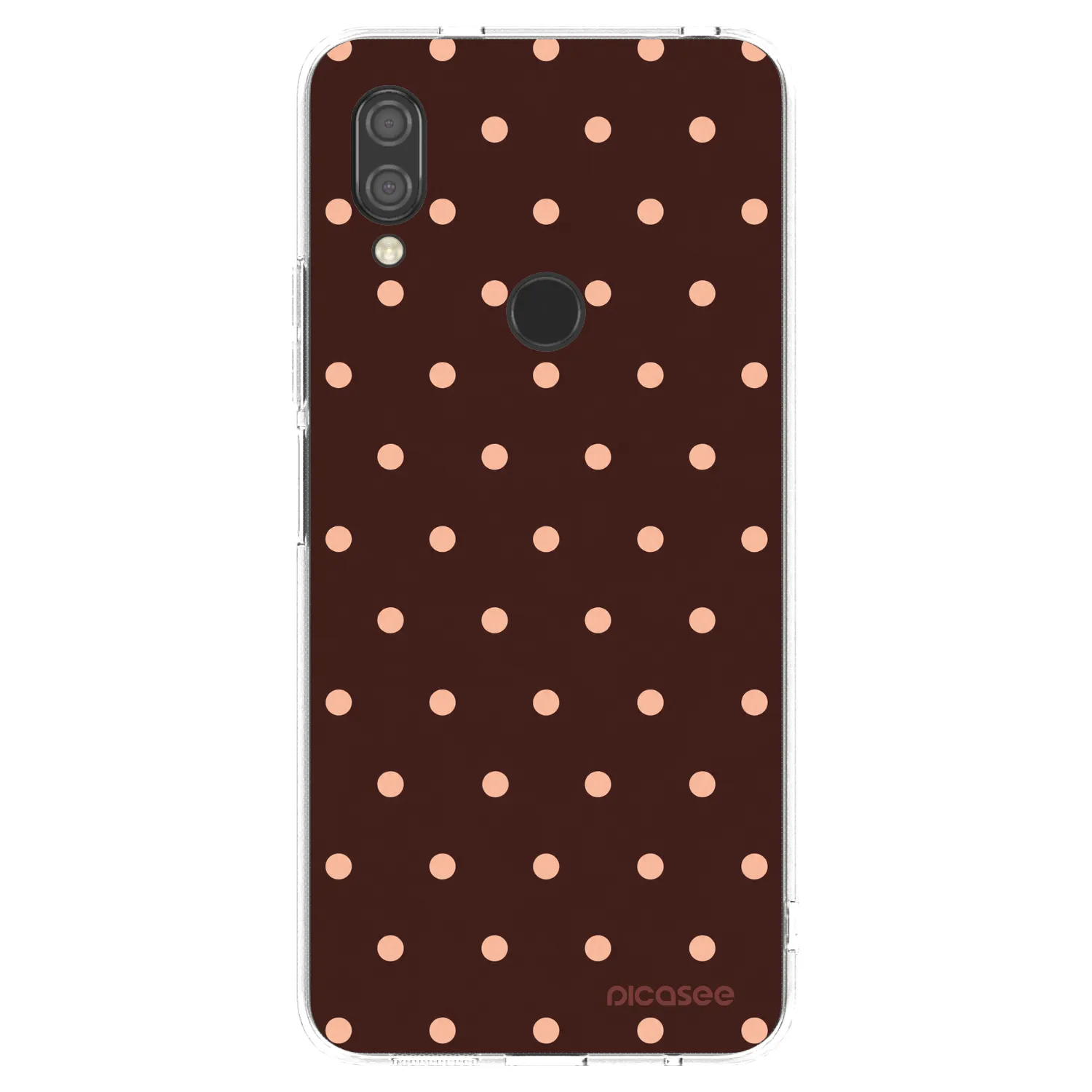 Picasee Xiaomi Redmi 7 Hülle - Transparentes Silikon - Peach Dots & Chocolate