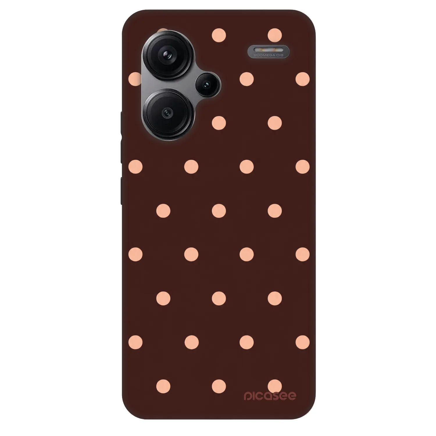 Picasee Fashion Case für Xiaomi Redmi Note 13 Pro+ 5G - Peach Dots & Chocolate