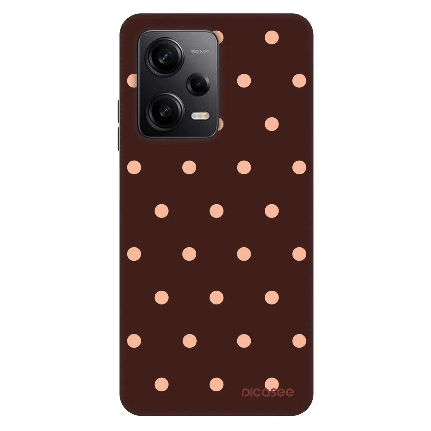 Picasee Fashion Case für Xiaomi Redmi Note 12 Pro 5G - Peach Dots & Chocolate