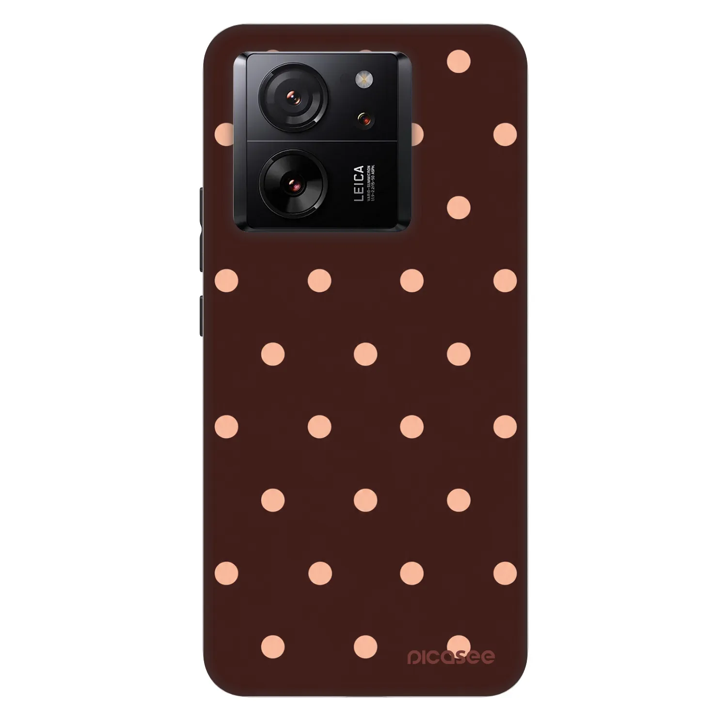 Picasee Fashion Case für Xiaomi 13T Pro - Peach Dots & Chocolate