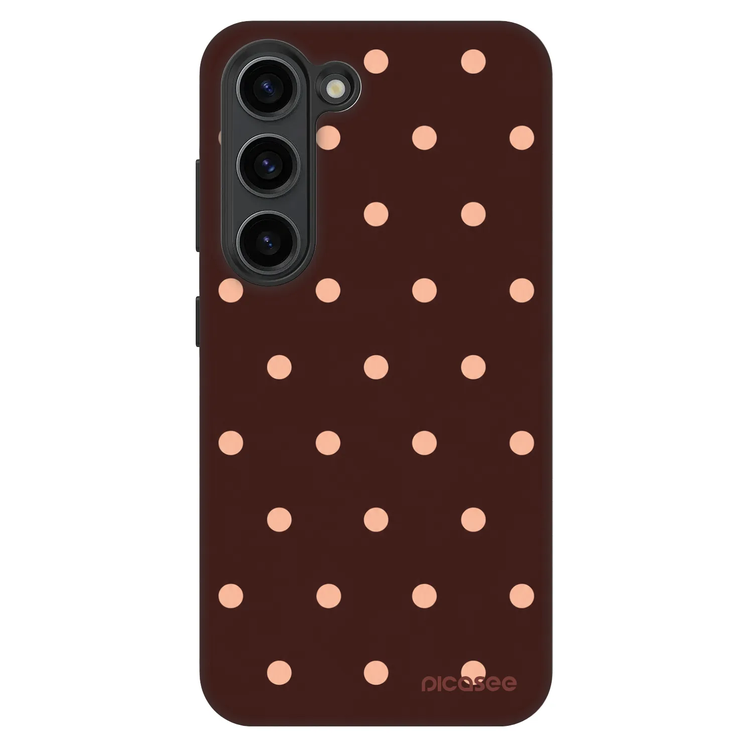Picasee Fashion Case für Samsung Galaxy S23+ 5G - Peach Dots & Chocolate