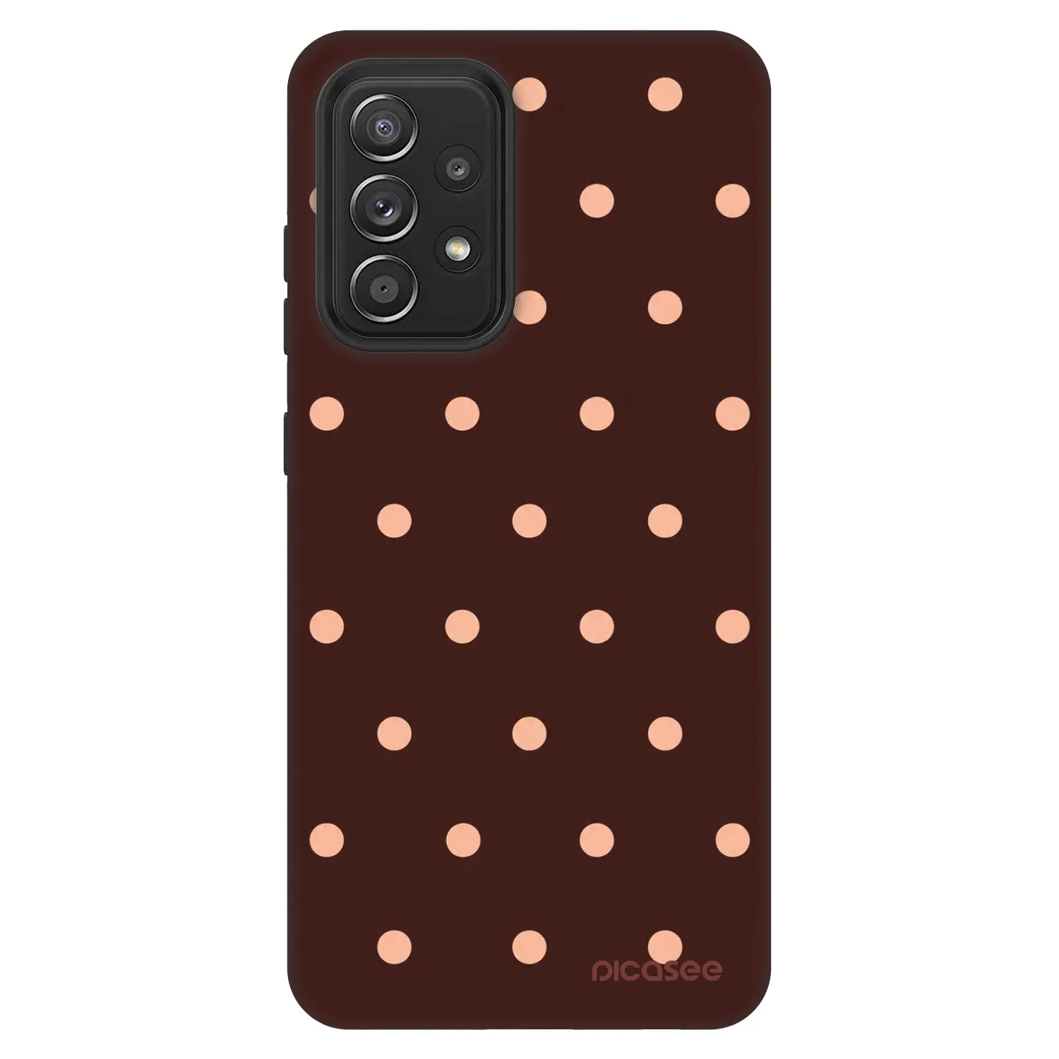 Picasee Fashion Case für Samsung Galaxy A52s 5G A528B - Peach Dots & Chocolate