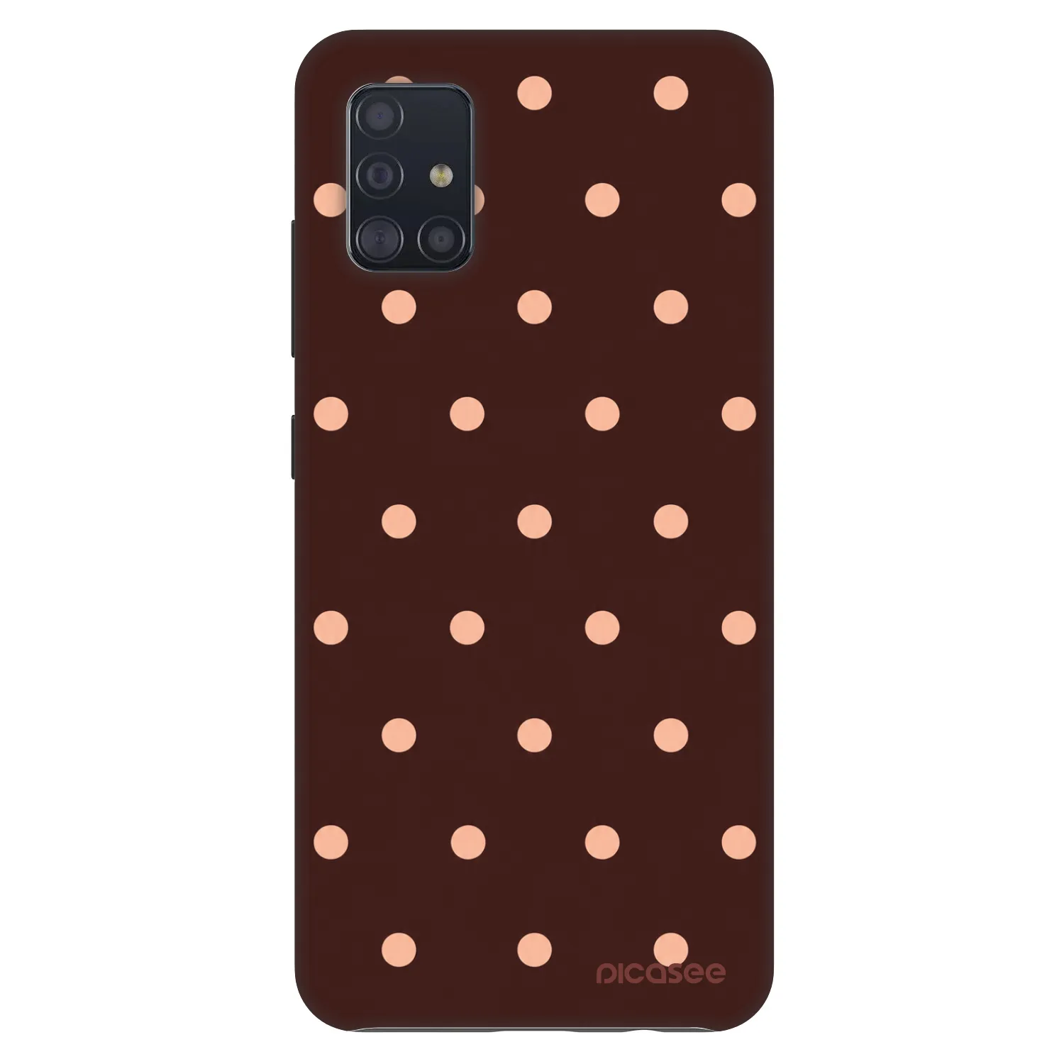 Picasee Fashion Case für Samsung Galaxy A51 A515F - Peach Dots & Chocolate