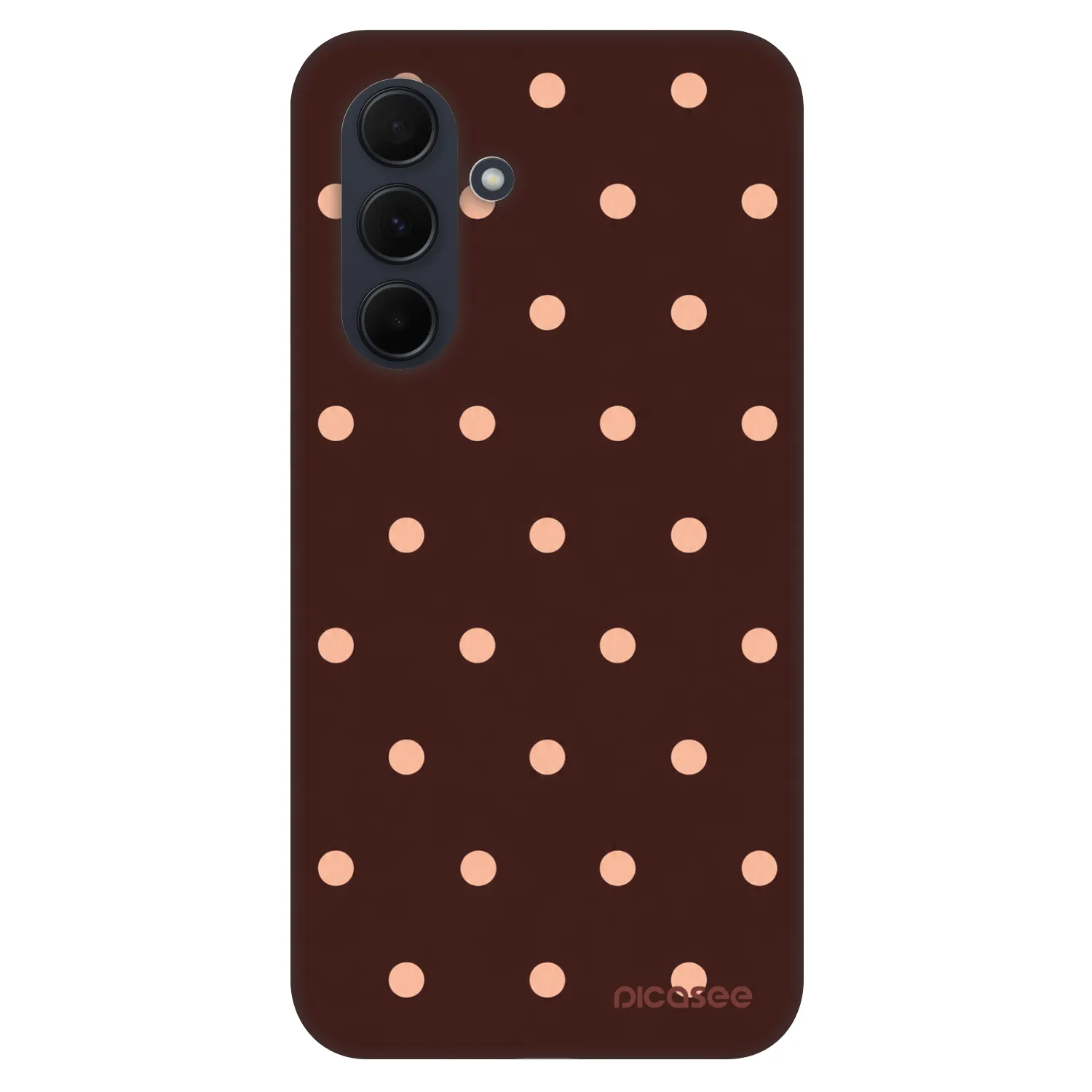 Picasee Fashion Case für Samsung Galaxy A35 5G A356B - Peach Dots & Chocolate