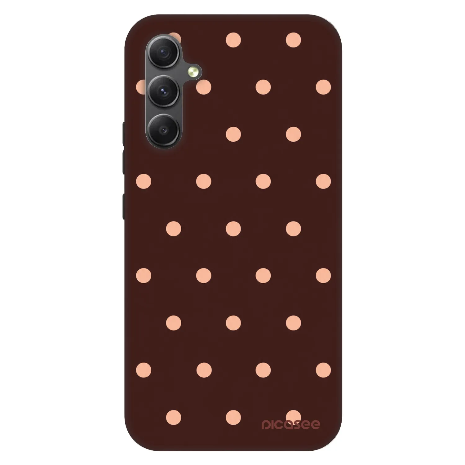 Picasee Fashion Case für Samsung Galaxy A34 5G A346B - Peach Dots & Chocolate