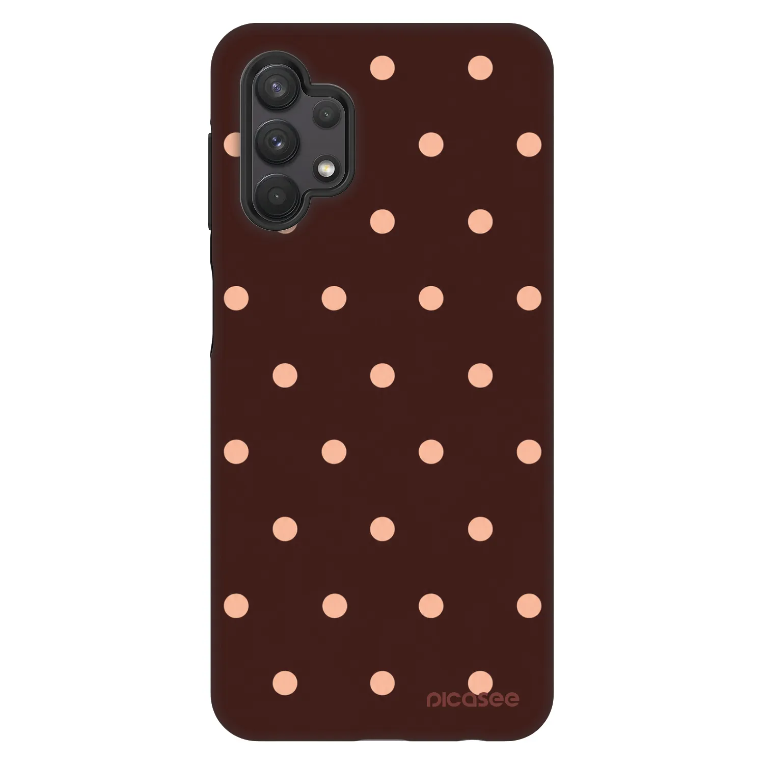 Picasee Fashion Case für Samsung Galaxy A32 5G A326B - Peach Dots & Chocolate