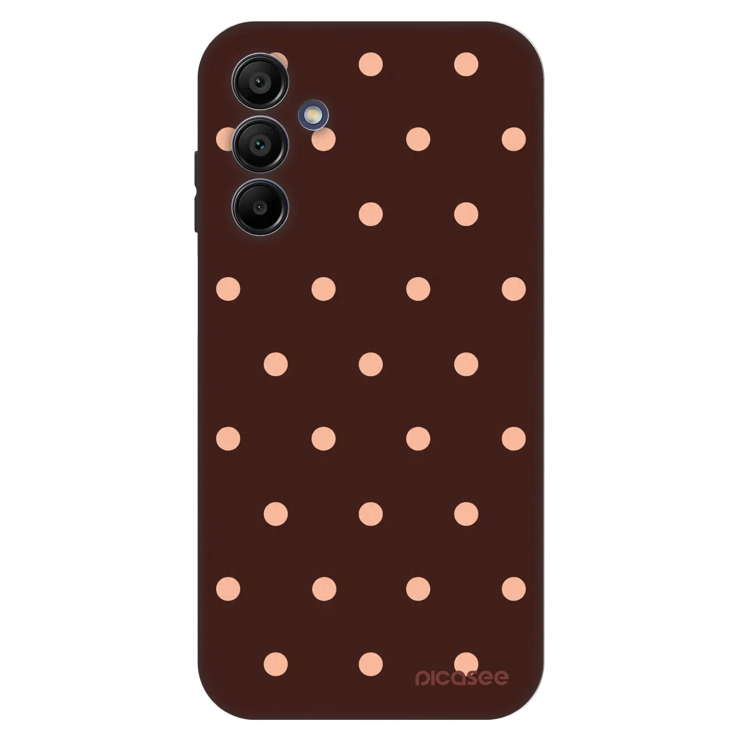 Picasee Fashion Case für Samsung Galaxy A15 A155F 4G - Peach Dots & Chocolate
