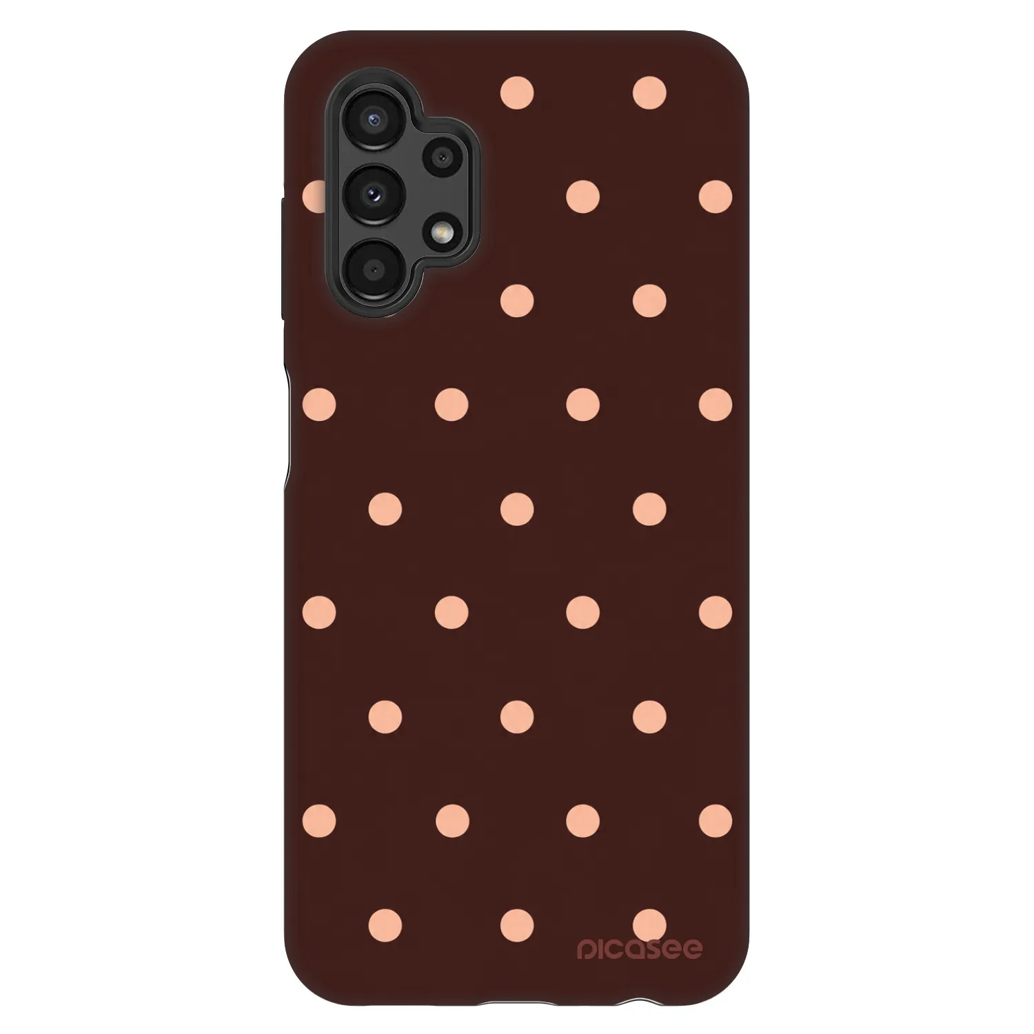 Picasee Fashion Case für Samsung Galaxy A13 4G A135 - Peach Dots & Chocolate