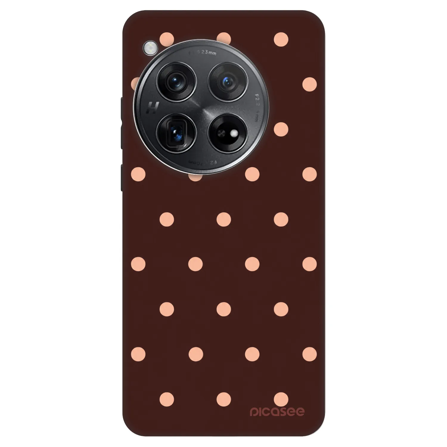 Picasee Fashion Case für OnePlus 12 5G - Peach Dots & Chocolate