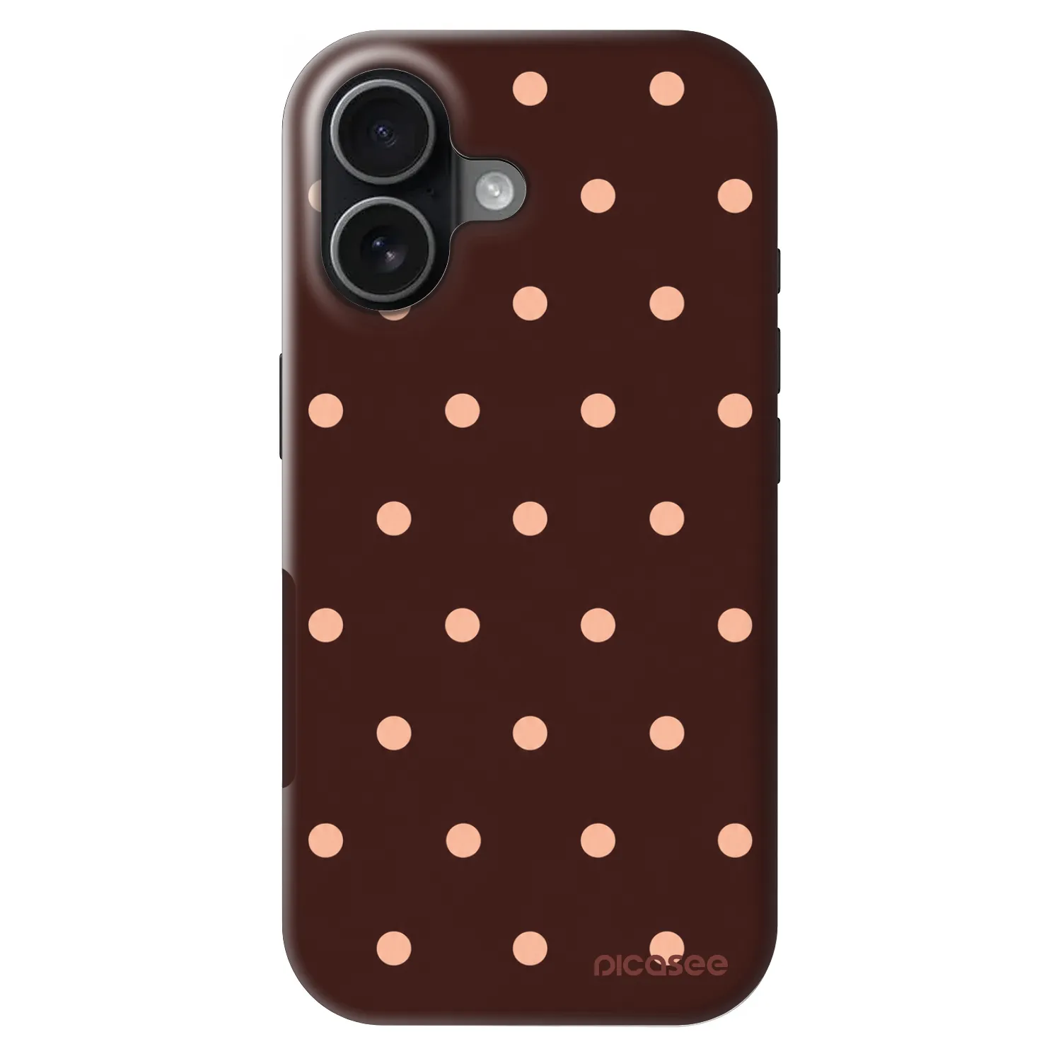 Picasee Fashion Case MagSafe für Apple iPhone 17 - Peach Dots & Chocolate