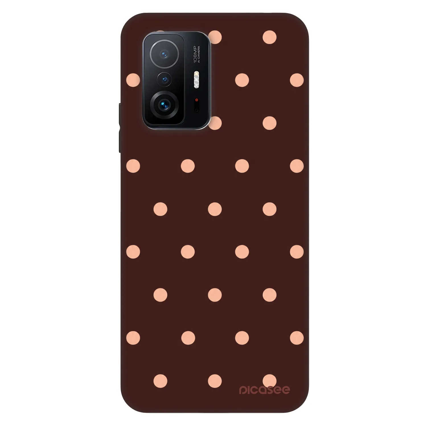 Picasee Fashion Case für Xiaomi 11T - Peach Dots & Chocolate