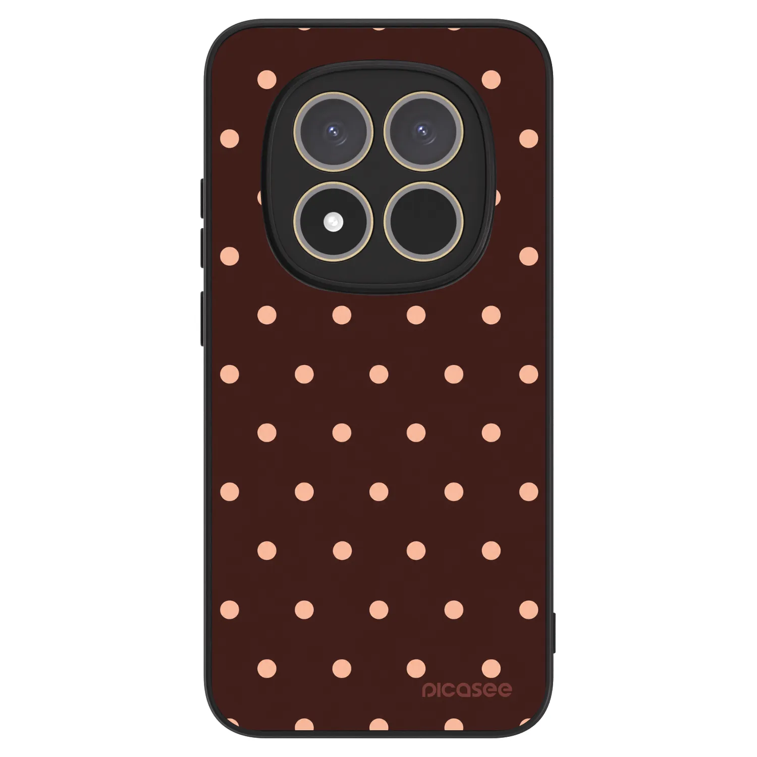 Picasee ULTIMATE CASE für Xiaomi Redmi Note 15 Pro 4G - Peach Dots & Chocolate