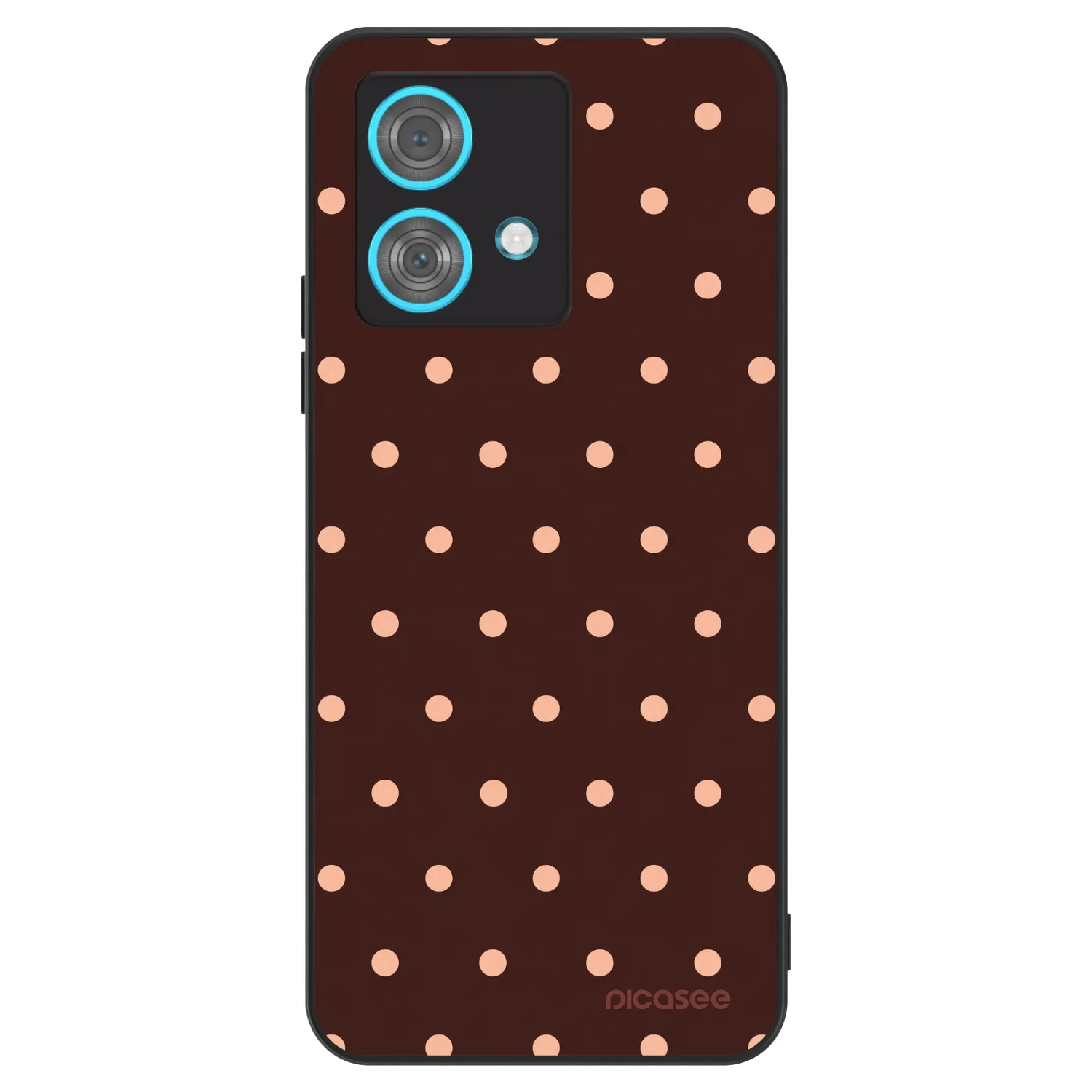 Picasee ULTIMATE CASE für Motorola Edge 40 Neo - Peach Dots & Chocolate