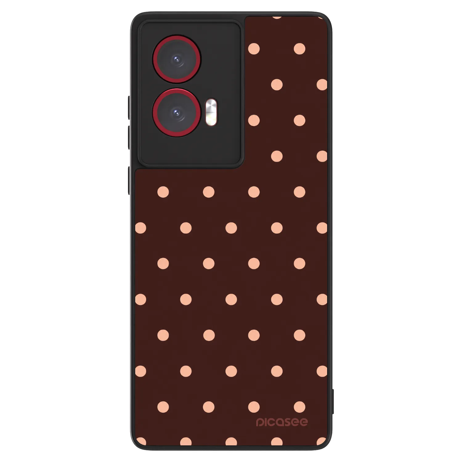 Picasee ULTIMATE CASE für Motorola Edge 50 Fusion - Peach Dots & Chocolate
