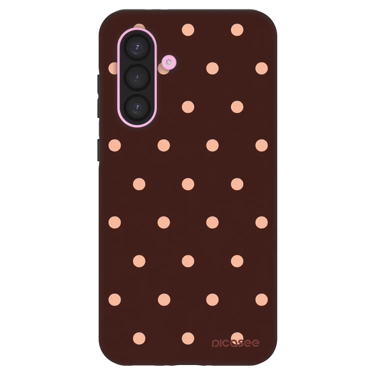 Picasee Fashion Case für Samsung Galaxy A56 5G A566B - Peach Dots & Chocolate