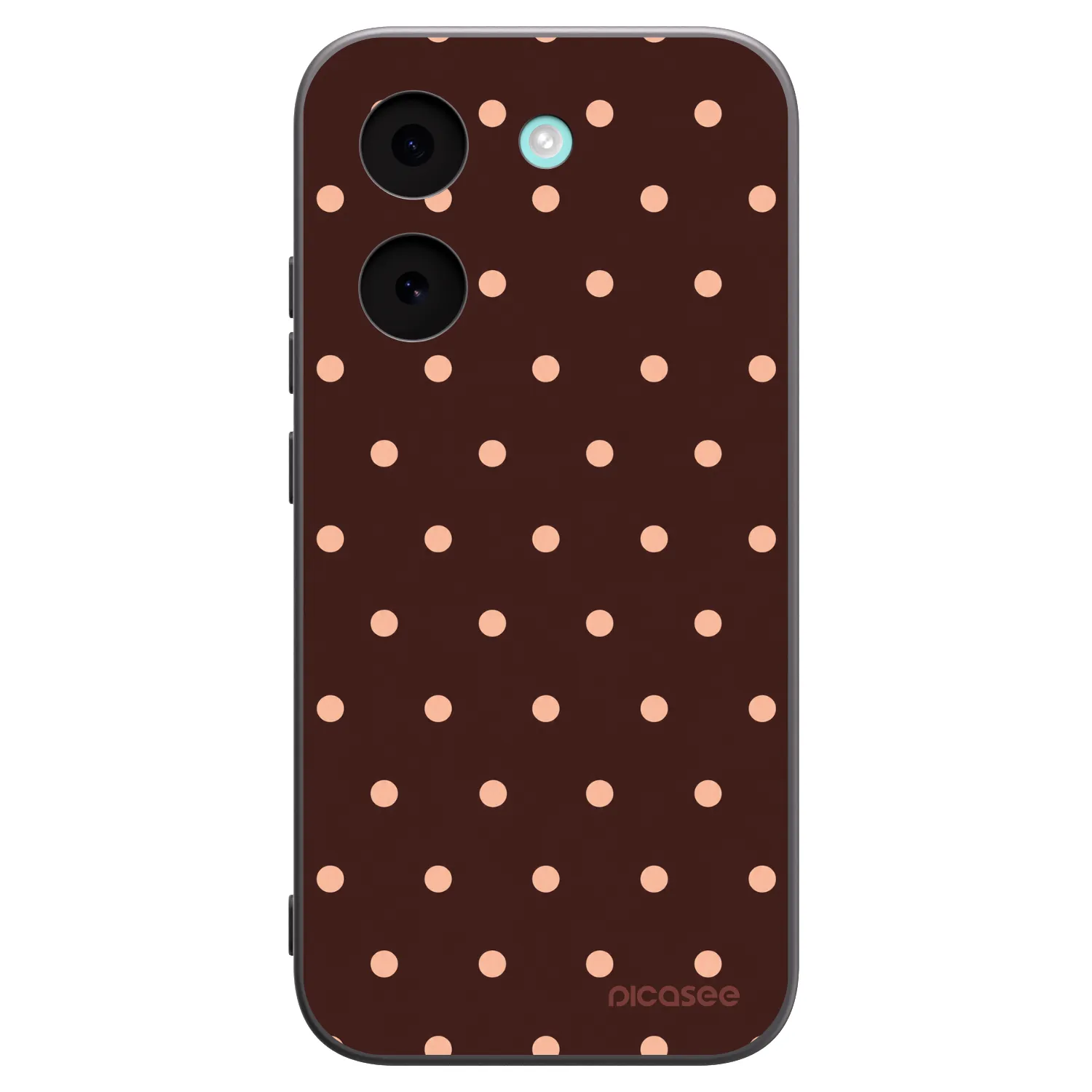 Picasee Xiaomi Poco X8 Pro Hülle - Schwarzes Silikon - Peach Dots & Chocolate