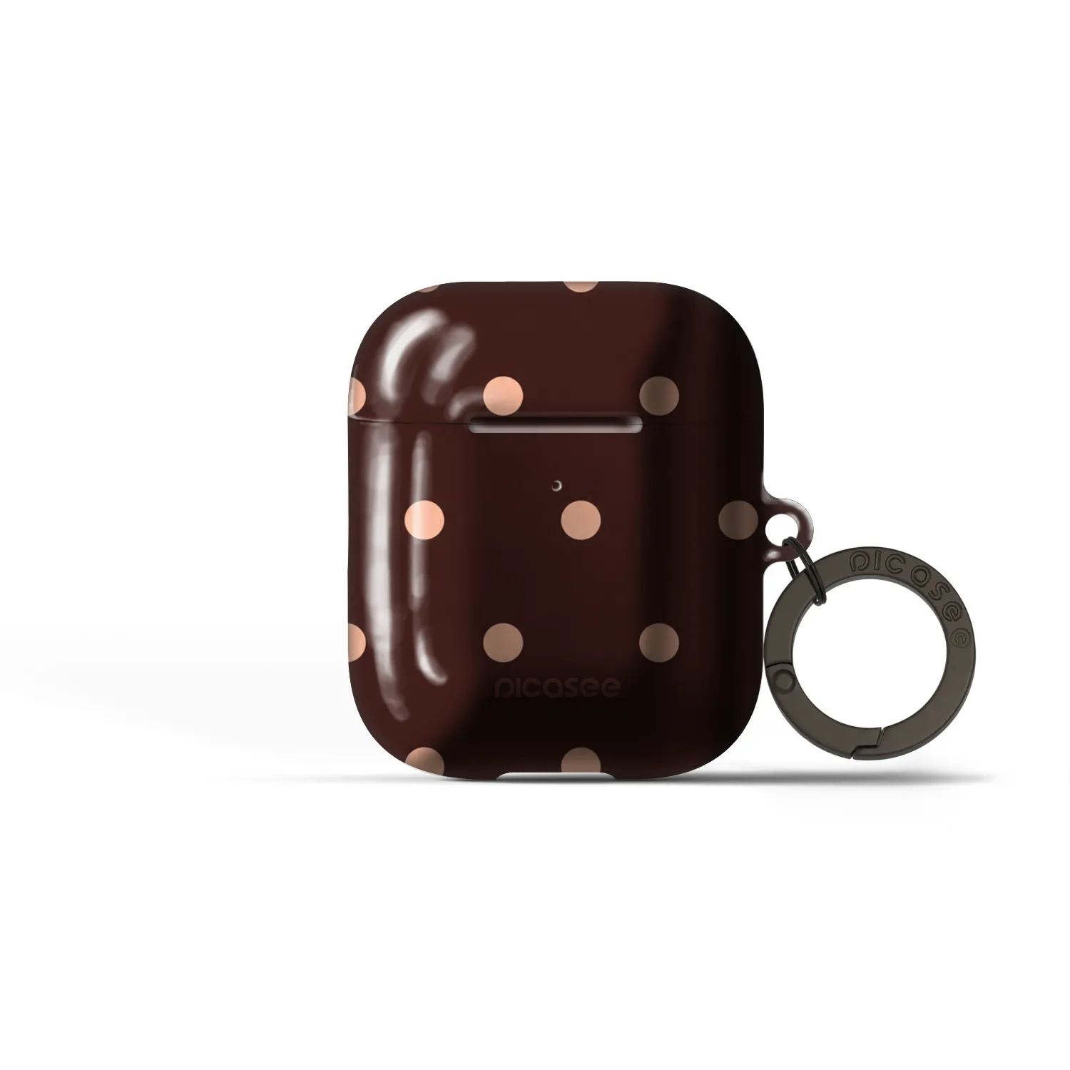 Picasee Obal pro Apple AirPods 1 - Peach Dots & Chocolate