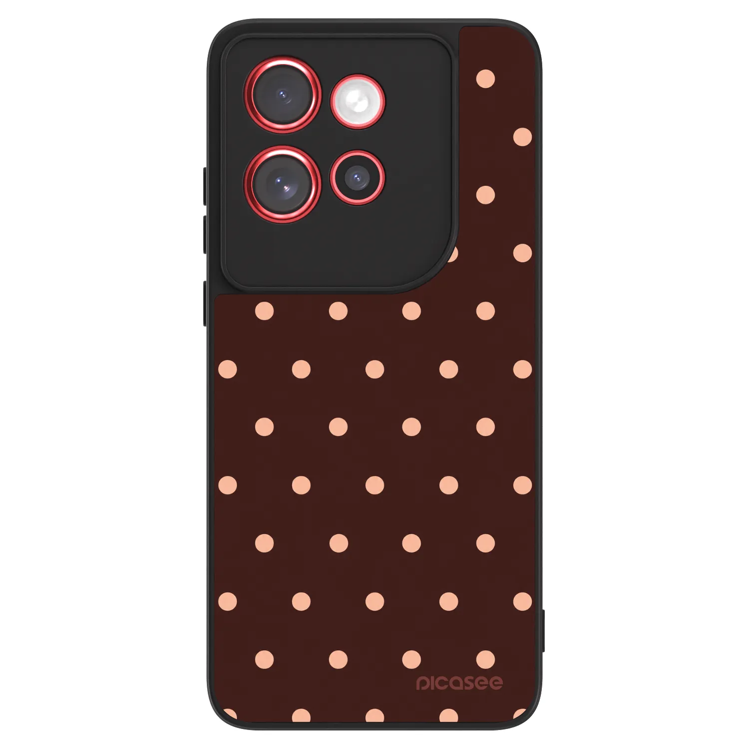 Picasee ULTIMATE CASE für Motorola Edge 60 Neo 5G - Peach Dots & Chocolate
