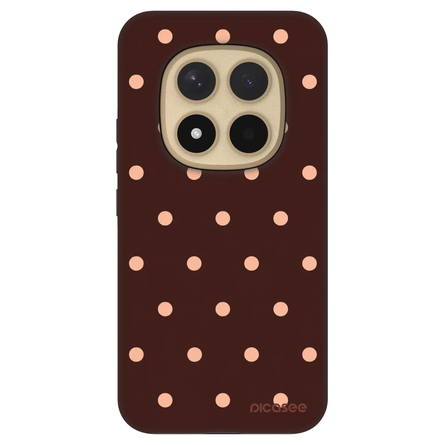 Picasee Fashion Case für Xiaomi Redmi Note 15 Pro+ - Peach Dots & Chocolate