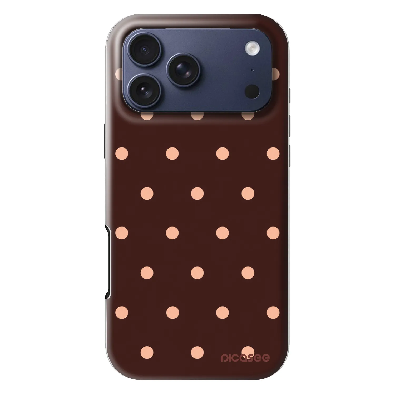 Picasee Fashion Case MagSafe für Apple iPhone 18 Pro Max - Peach Dots & Chocolate