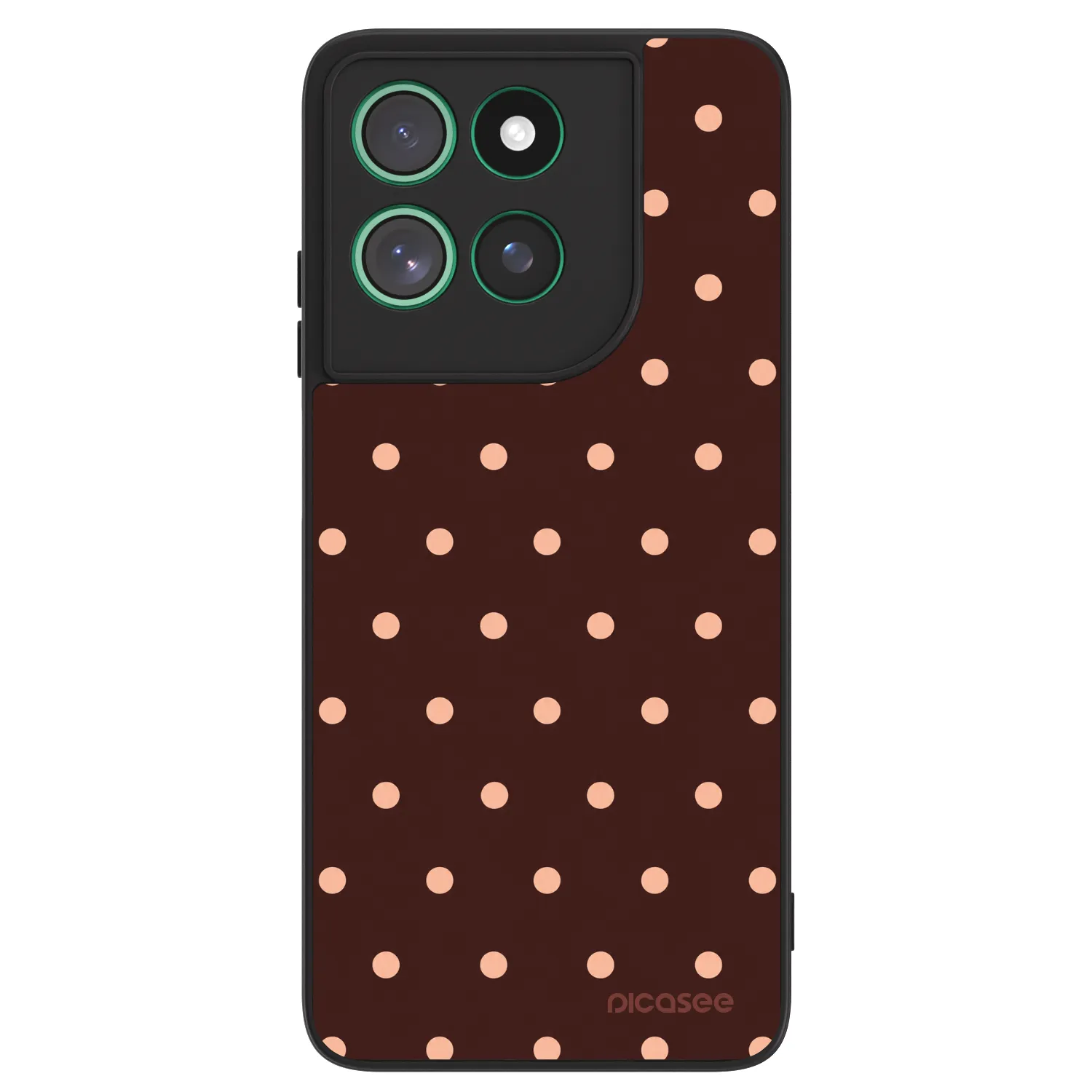 Picasee ULTIMATE CASE für Motorola Moto G57 Power - Peach Dots & Chocolate